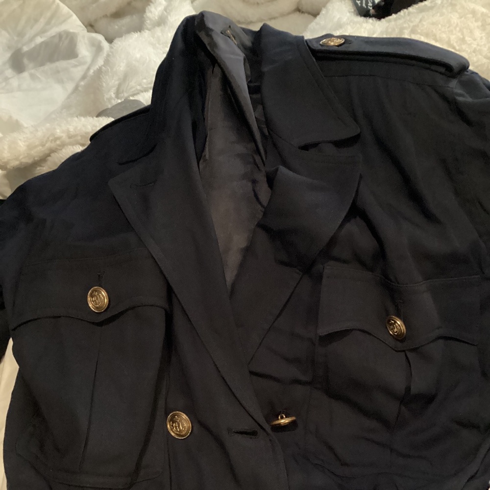 Military inspired vintage cropped blazer/jacket